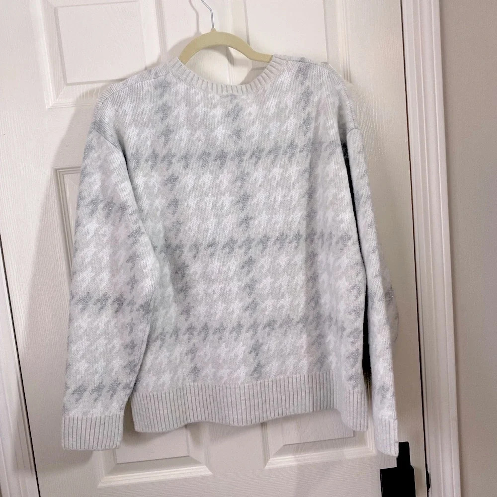 525America Gray Houndstooth Sweater size M - Picture 8 of 10